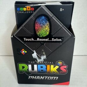 Rubik's Phantom Puzzle Cube - Black with Multi-Color Logo